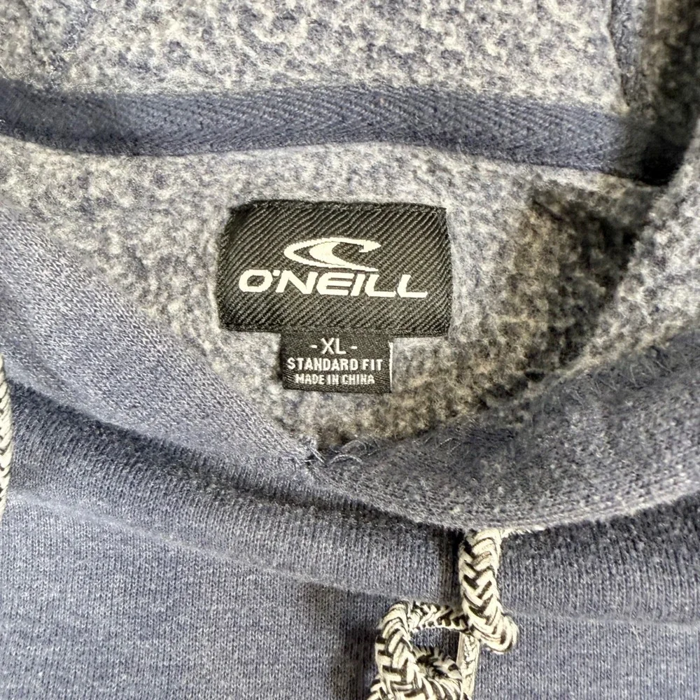 O'Neill Mens XL Blue Heather Custom Surf Goods 1952 Graphic Pullover Hoodie